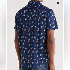 Hurley Men's‎ Blue Firework Graphic Shirt